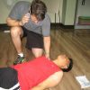Injured trail runner given first aid Calgary first aid